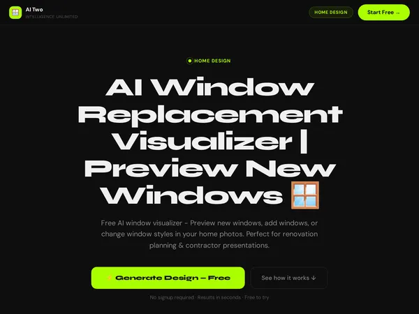 AI Two Window Replacement Visualizer screenshot