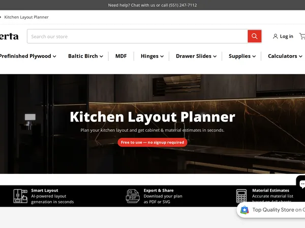 Berta Kitchen Layout Planner screenshot