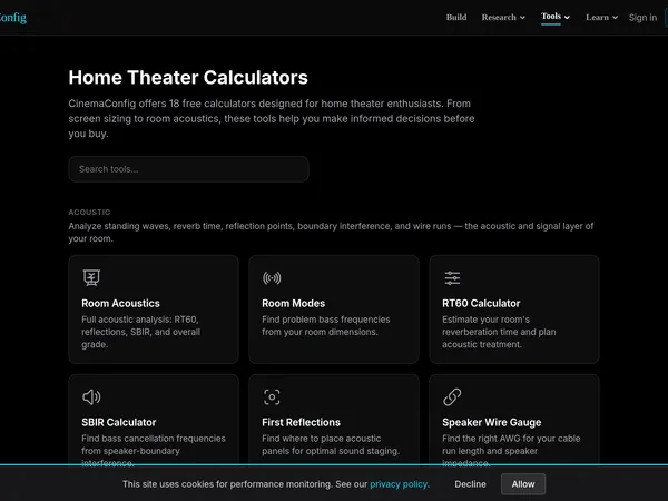 CinemaConfig screenshot