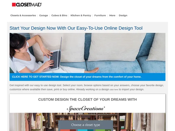 ClosetMaid Design Studio screenshot