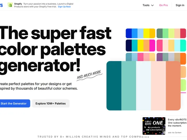 Coolors screenshot