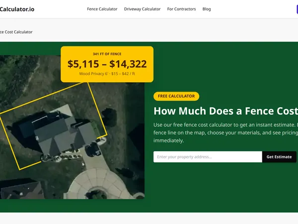 CostCalculator.io Fence screenshot