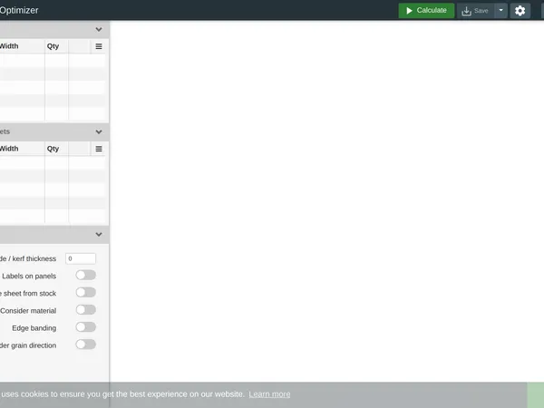CutList Optimizer screenshot
