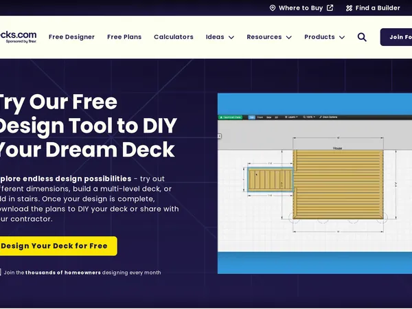 Decks.com Deck Designer screenshot