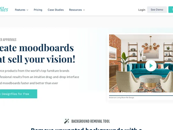 DesignFiles Moodboard Editor screenshot