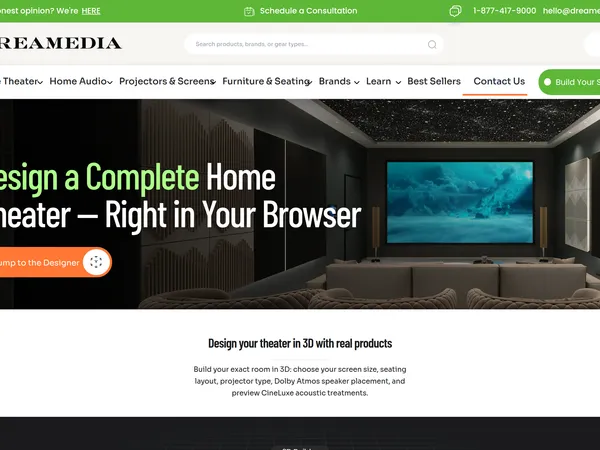 Dreamedia 3D Home Theater Design Tool screenshot