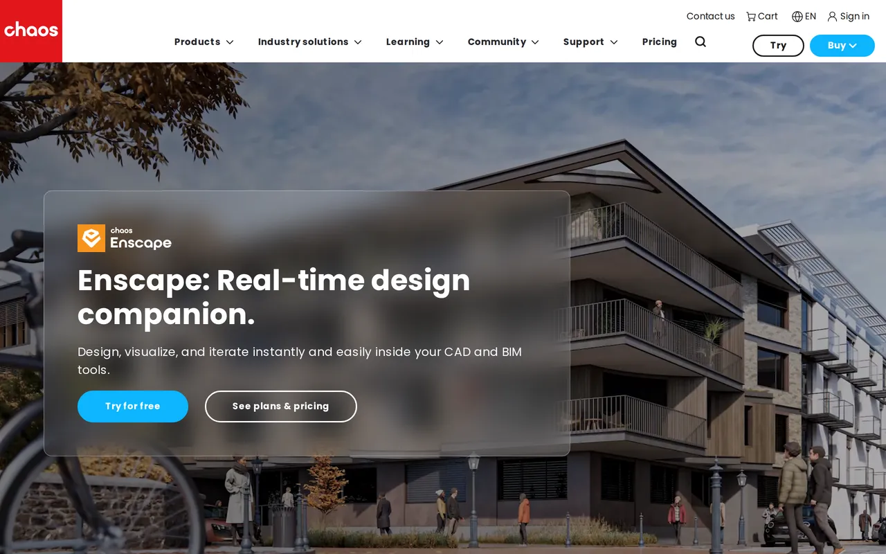 Enscape home page screenshot