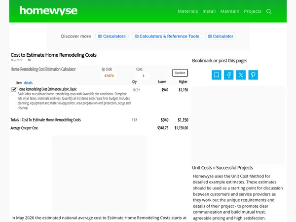 Homewyse screenshot