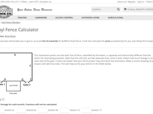 Hoover Fence Vinyl Calculator screenshot