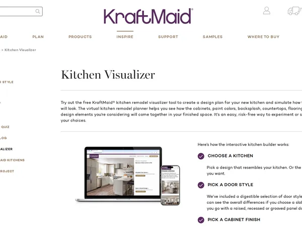 KraftMaid Kitchen Visualizer screenshot