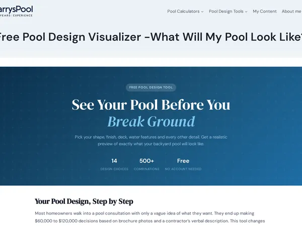 Larry's Pool Design Visualizer screenshot