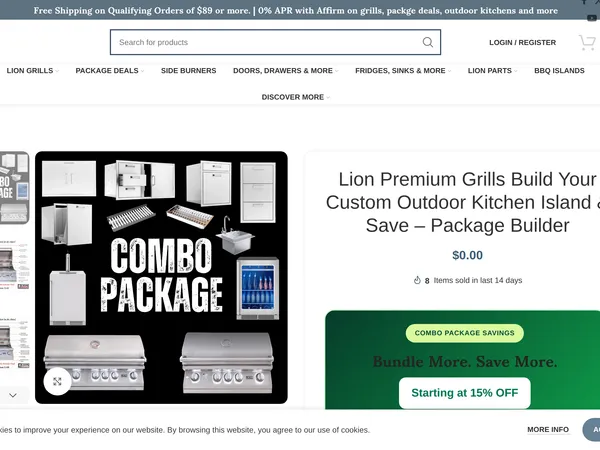 Lion Outdoor Kitchen 3D Designer screenshot