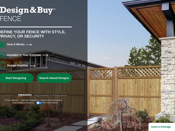 Menards Fence Design & Buy screenshot