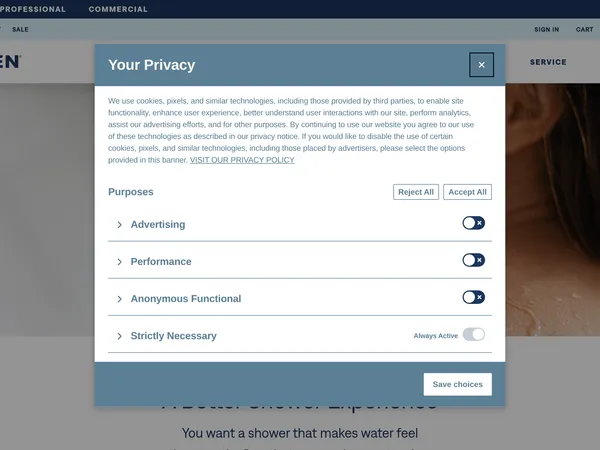Moen Shower Planner screenshot