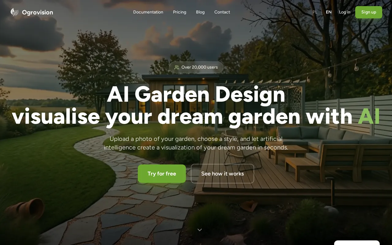 Ogrovision home page screenshot