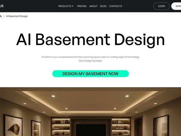 Paintit.ai Basement Design screenshot