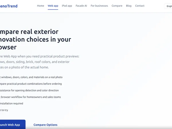 Renotrend Web App screenshot