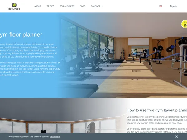 Roomtodo Gym Planner screenshot