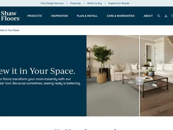 Shaw Floors View in Your Room screenshot