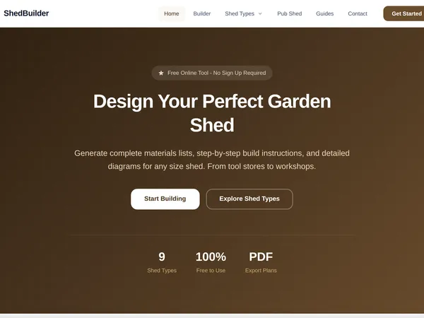 ShedBuild screenshot