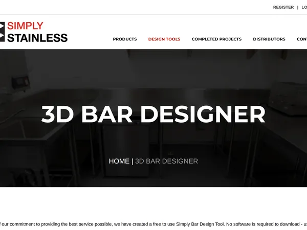 Simply Stainless 3D Bar Designer screenshot