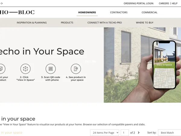 Techo-Bloc View in Your Space screenshot