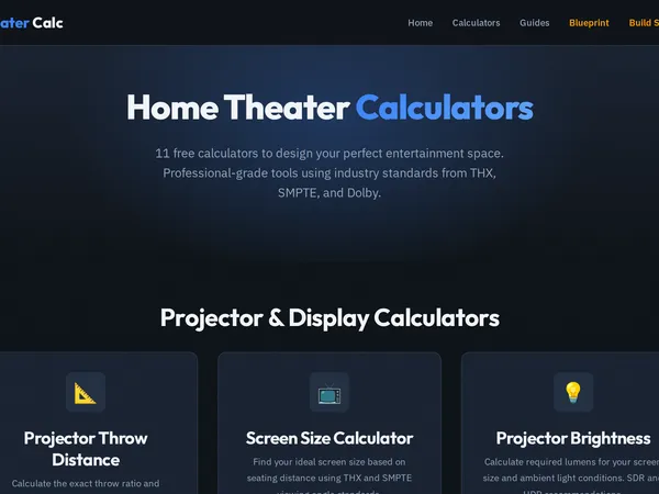 TheaterCalc screenshot