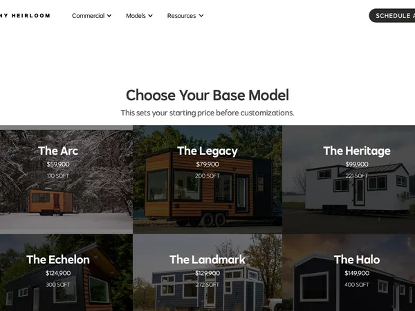 Tiny Heirloom Live Price Builder screenshot