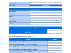 Trex Fencing Materials Calculator screenshot