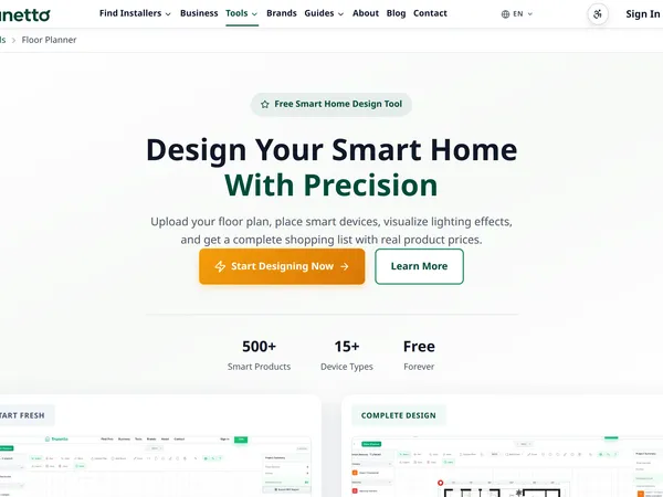 Trunetto Smart Home Floor Planner screenshot