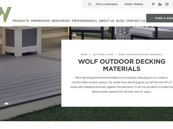 Wolf Home Products Deck Visualizer screenshot