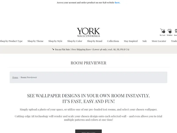 York Wallcoverings Room Previewer screenshot
